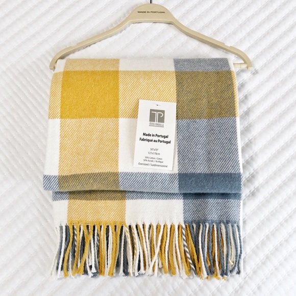 Texteis Penedo Fine Linen Bohemian Throw Blanket - Picture 3 of 12